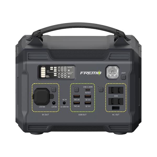 X300 300-Watt Continuous Output/600-Watt Peak Output Push Button Start Battery for Outdoors, Recharge 0-100% in 2-Hours