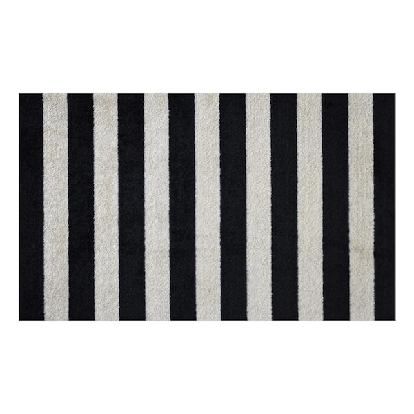 Studio 67 In-Home Washable/Non-Slip Farm House Stripes 2 ft. 3 in. x 3 ft. 11 in. Area Rug & Mat