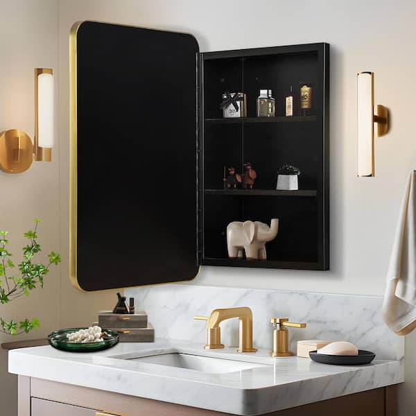 Bathroom surface online mount medicine cabinet mirrored 23x33x8