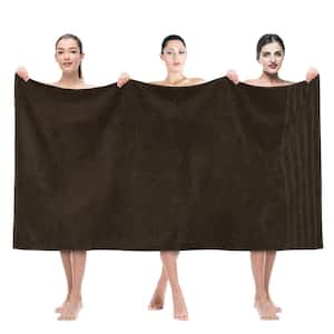 35 x 70 in. 100% Turkish Cotton Bath Towel Sheets, Chocolate Brown