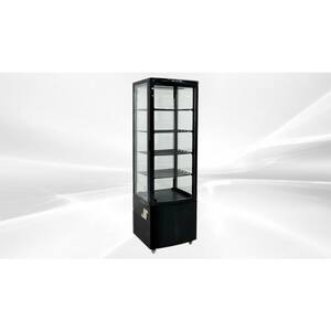 21 in. W 8.3 cu. ft. Commercial Upright Refrigerated Glass Case Display in Black