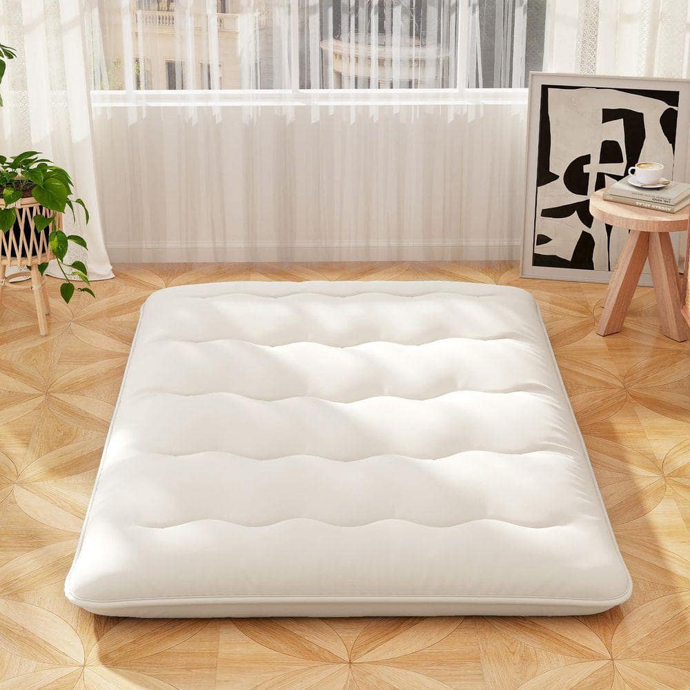 Comfort 4 in. Full Size Futon Polyester Floor and Sporting Mattress Topper Pad Camping Mattress with Washable Cover price history on PriceWatchPro