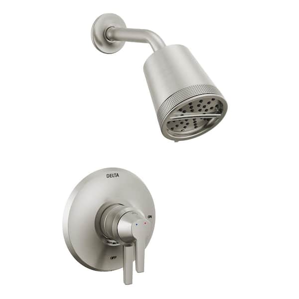 Delta Galeon 1-Handle Wall-Mount Shower Trim Kit in Lumicoat Stainless (Valve Not Included)