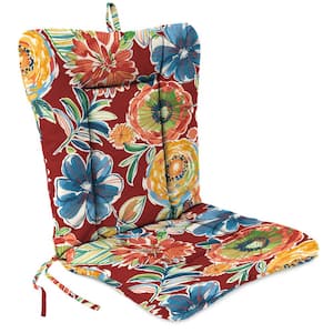 38 in. L x 21 in. W x 3.5 in. T Outdoor Wrought Iron Chair Cushion in Colsen Berry