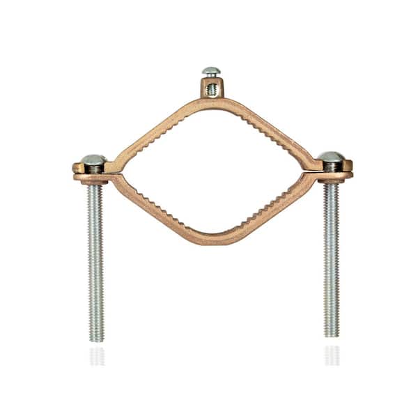 NSi Industries 2-1/2 in. - 4 in. Water Pipe Size Bronze Ground Clamp, 2 STR Ground Wire Max