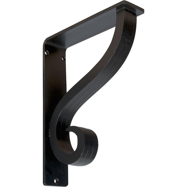 Ekena Millwork Ashford 2 in. x 10 in. x 7-1/2 in. Wrought Iron Bracket