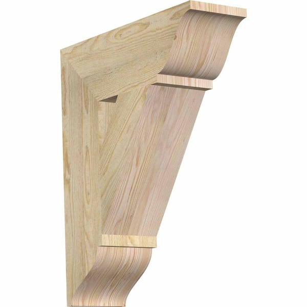 Ekena Millwork 6 in. x 24 in. x 20 in. Douglas Fir Traditional Rough Sawn Bracket