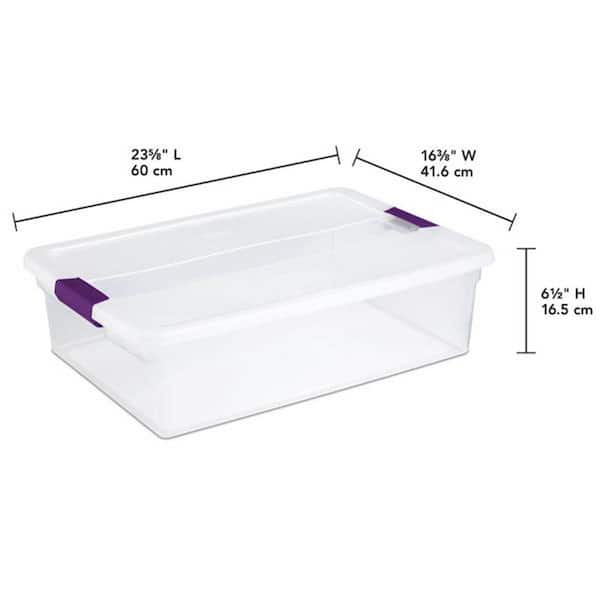 https://images.thdstatic.com/productImages/ca9bbc85-f598-4cdf-8f03-e3920263312d/svn/clear-with-colored-latches-sterilite-storage-bins-6-x-17551706-1f_600.jpg