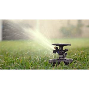 Rain Bird 25PJDAC Riser-Mounted Brass Impact Sprinkler, Adjustable 20-41  ft. 25PJDAC - The Home Depot