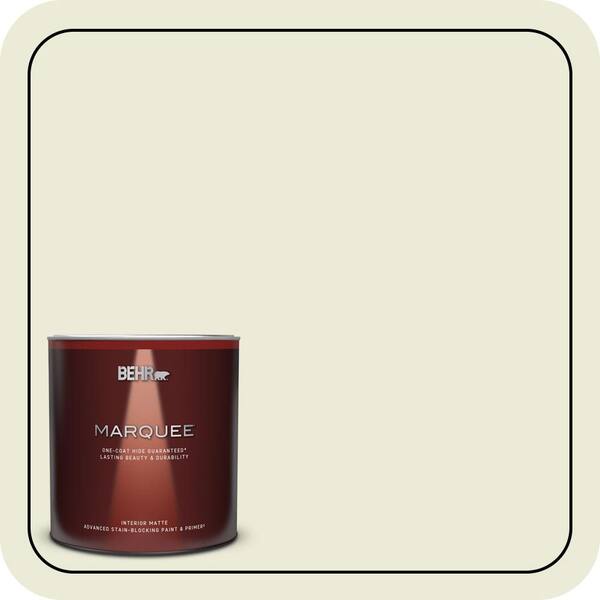 BEHR MARQUEE 1 qt. #GR-W3 Amazon Breeze Matte Interior Paint & Primer