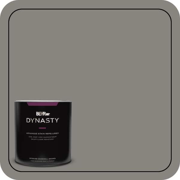 BEHR DYNASTY 1 qt. #PPU24-07 Barnwood Gray Eggshell Enamel Interior Stain-Blocking Paint and Primer