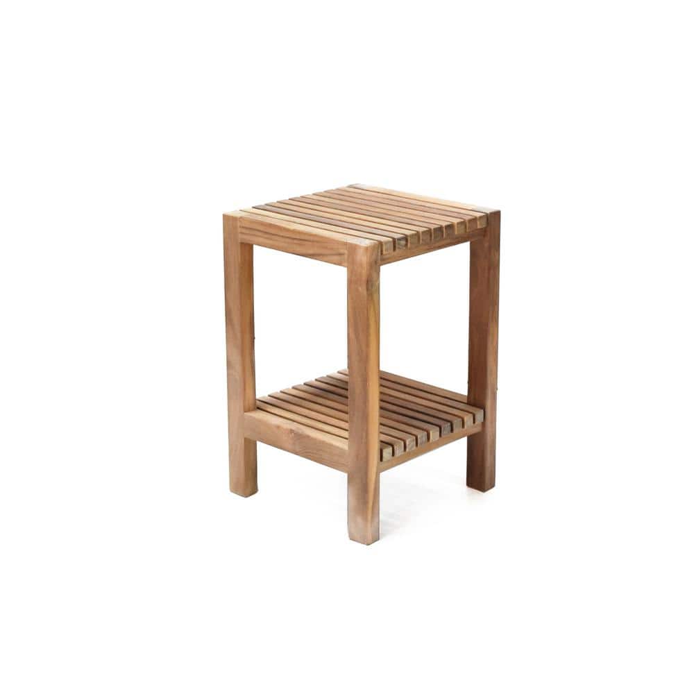 Fiji 12" Teak Shower Bench with Shelf