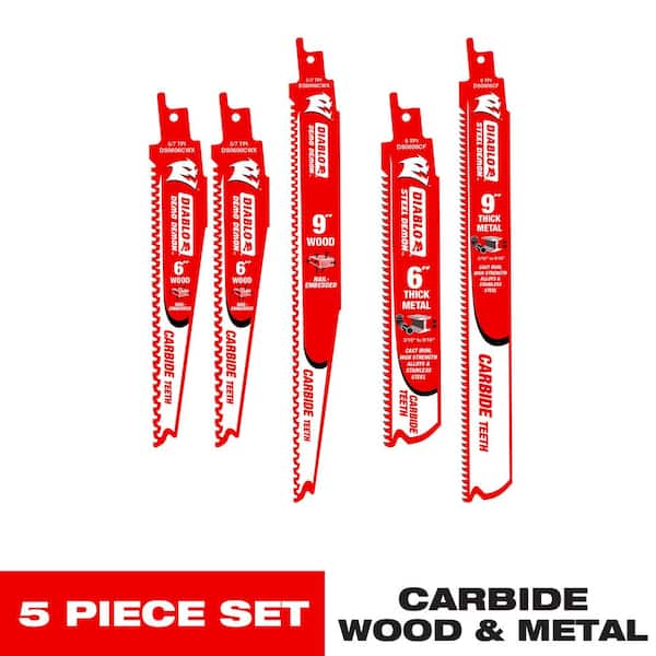 DIABLO Steel Demon and Demo Demon Carbide Teeth Reciprocating Saw Blade Set