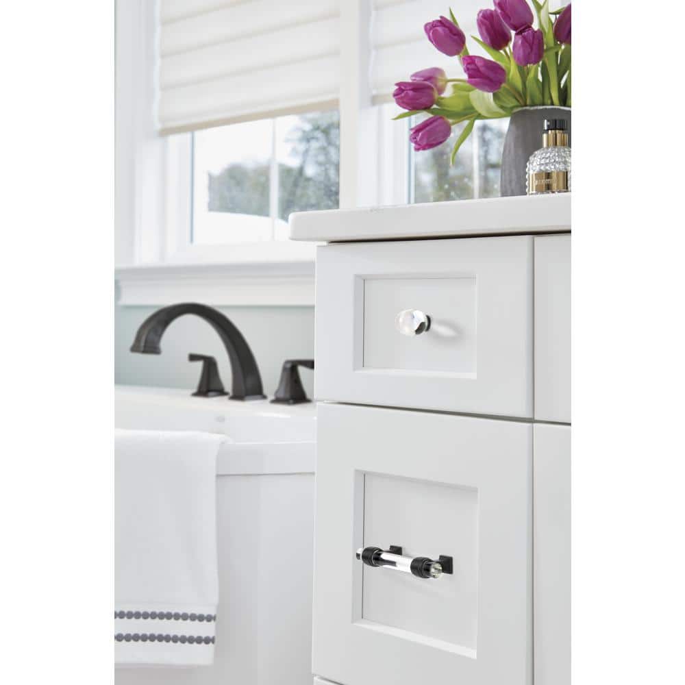 Amerock Glacio 3" Clear and Black Bronze Cabinet Pull