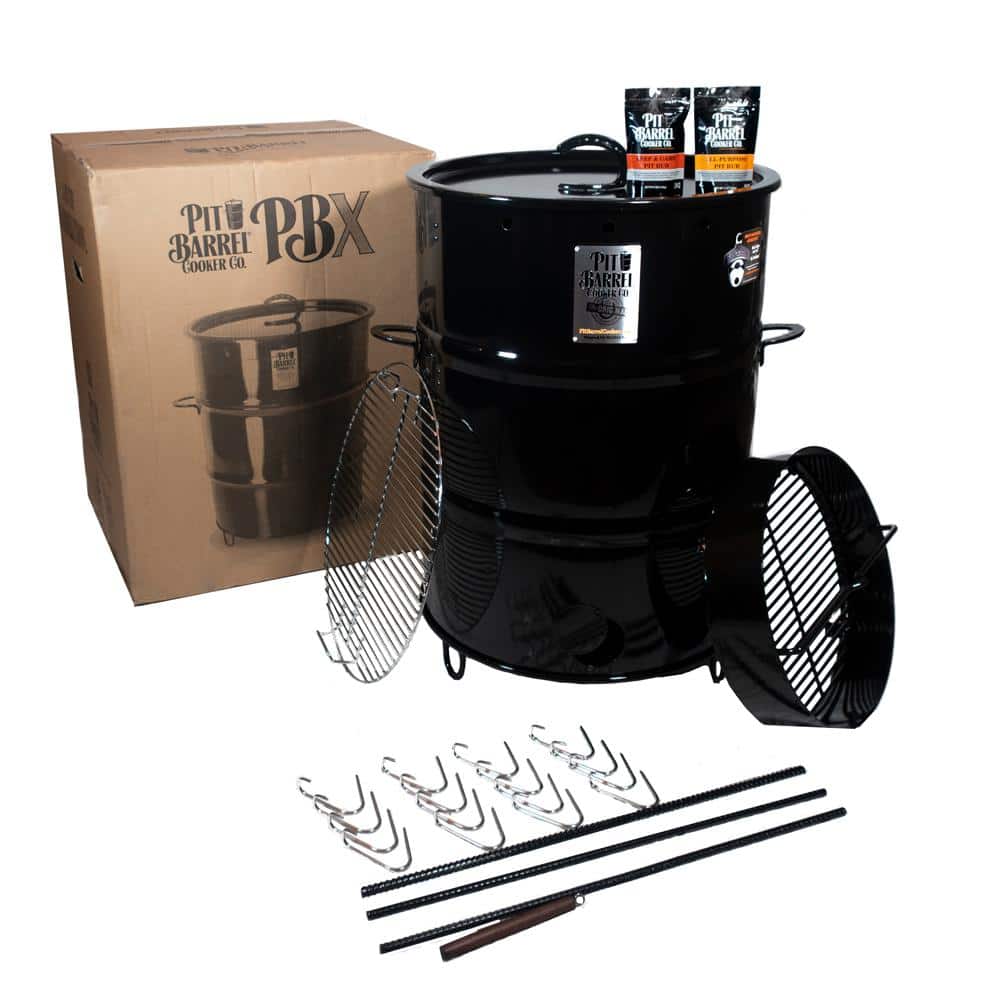22.5 in.  PBX Charcoal Smoker Package Black