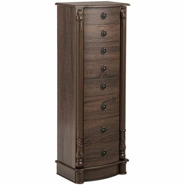 Jewelry Cabinet Armoire Large Box Organizer with Mirror Armoire Storage Home
