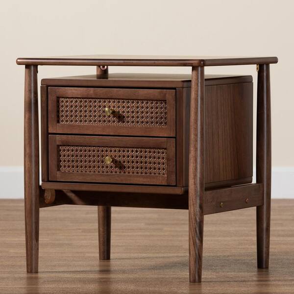 Baxton Studio Warwick Brown Modern Accent Table and Nightstand Baxton Studio Warwick Brown Modern Accent Table and Nightstand