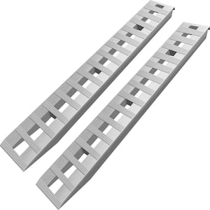 Aluminum Trailer Ramps 84 in. x 14 in. 6000 lbs. Loading Car Ramps for Tractors Truck Snow Blowers ATVs UTV (2-Pieces)