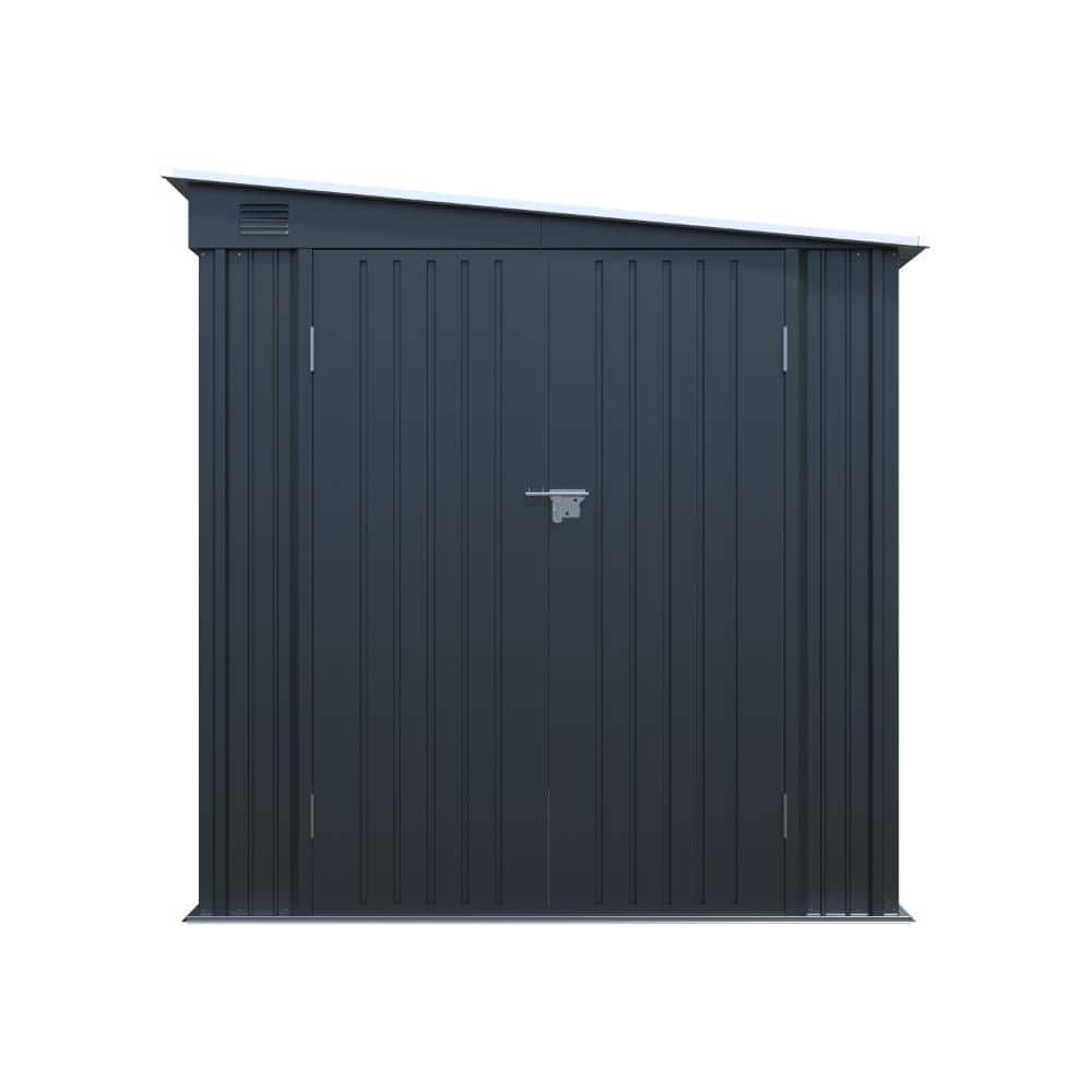 6 ft. W x 8 ft. D Black Metal Shed with Lockable Double Doors, Free PC Light Board (48 sq. ft.) price history on PriceWatchPro