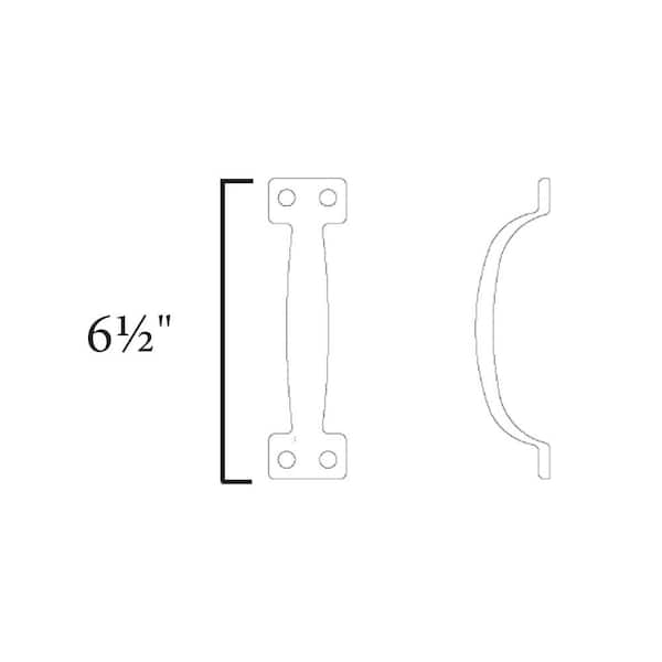 6-1/2 in. Bronze Barn Door Hardware Square Pull Handle 6-1/2 in. Bronze Barn Door Hardware Square Pull Handle