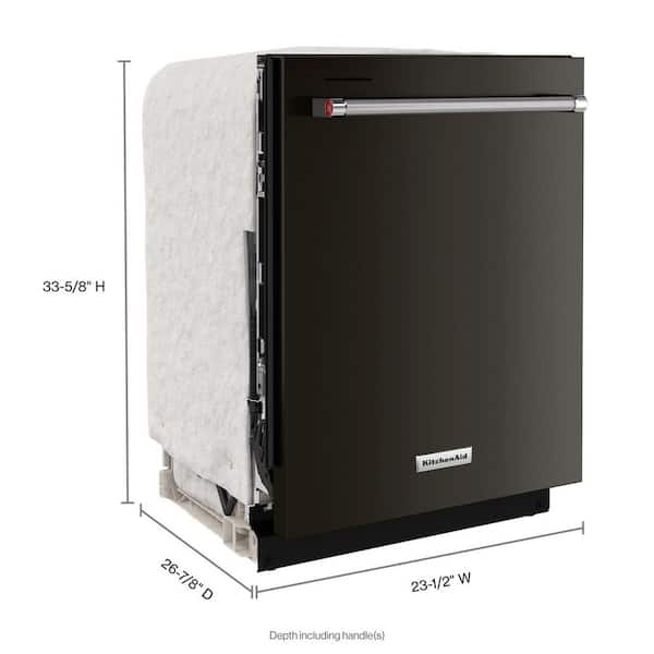KitchenAid Dishwasher Stainless Steel Tub (KDTM404KBS) - Black Stainless