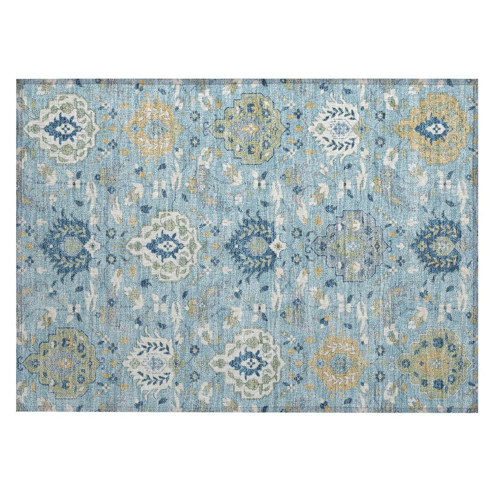 Chantille Machine Washable Indoor/Outdoor Abstract ACN1026 Sky 1 ft. 8 in. x 2 ft. 6 in. Area Rug price history on PriceWatchPro