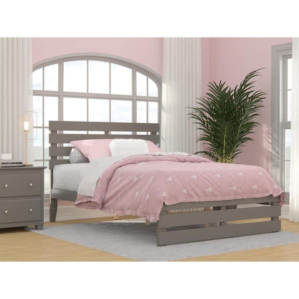AFI Oxford Grey Full Bed with Footboard and USB Turbo Charger
