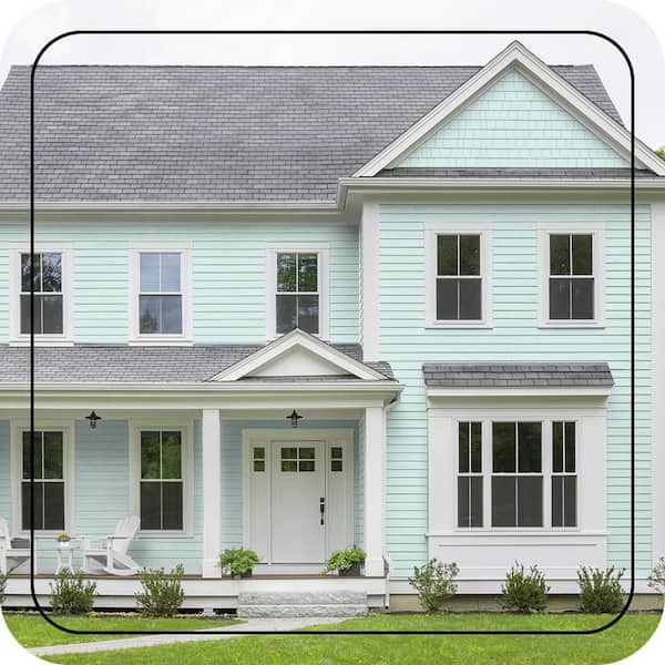 BEHR ULTRA 1 qt. #T14-5 Sky Blue Flat Exterior Paint & Primer