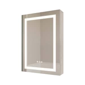 20 in. W x 26 in. H Rectangular Aluminum Medicine Cabinet with Mirror LED Mirror Anti-Fog Waterproof Touch Swich