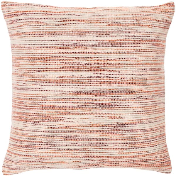 Livabliss Shashi Red Solid Polyester 18 in. x 18 in. Throw Pillow