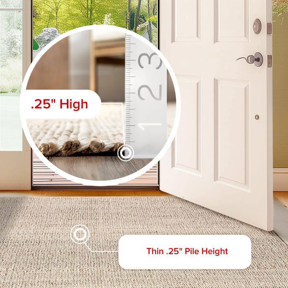 Elfriede Natural Jute-Cotton Blend 2x3 Handwoven Area Rug