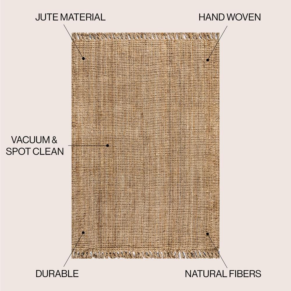 Handmade Natural Jute Braided 8' x 10' Area Rug