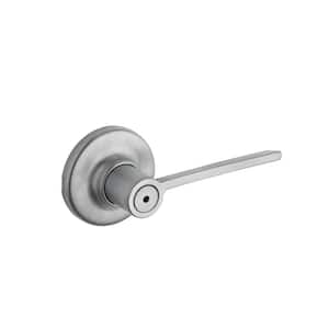 Ladera Satin Chrome Privacy Bed/Bath Door Handle with Lock