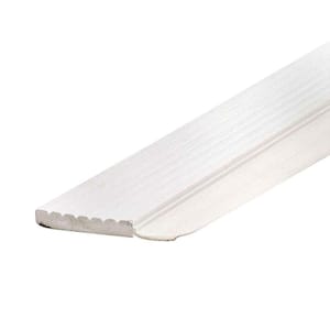 7 ft. White Dual-Vinyl Top and Side Weatherstripping Sweep for Garage Doors