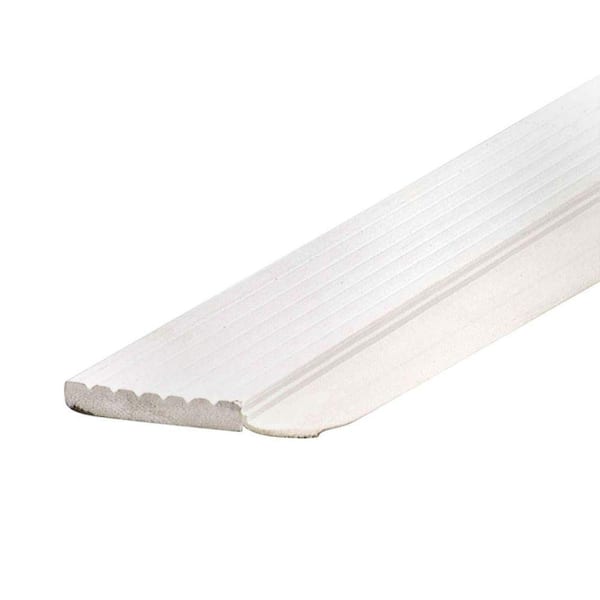 M-D Building Products 7 ft. White Dual-Vinyl Top and Side Weatherstripping Sweep for Garage Doors