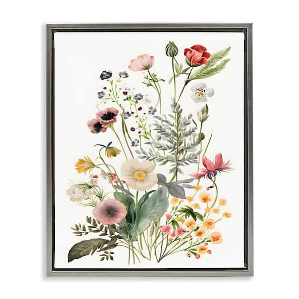Stupell Industries Subtle Spring Blossoms by Petals Prints Design 1-Piece Gray Floater Frame Nature Graphic Art Print 25 in. x 31 in.