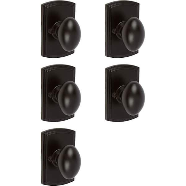 Canova Dummy Door Knob Black (5-Pack)