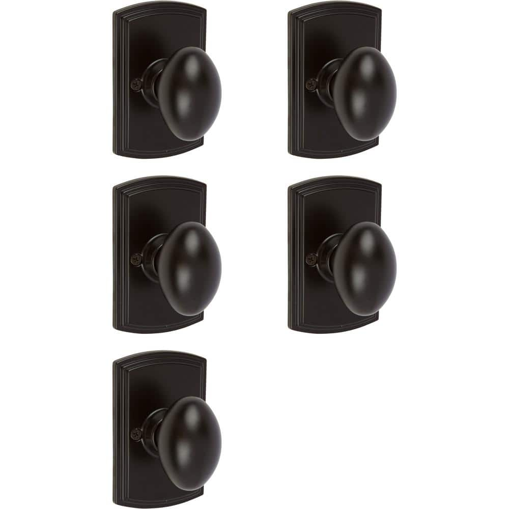 DELANEY HARDWARE Canova Dummy Door Knob Black (5Pack) 365504K5 The