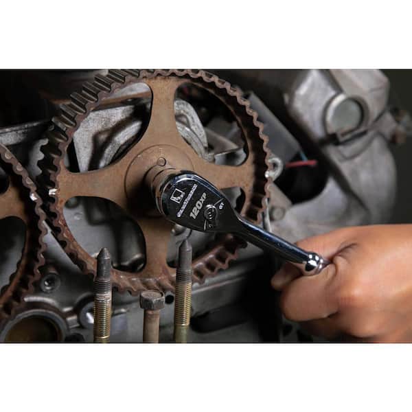 GEARWRENCH - 120XP 3/8 in. Drive 6-Point Standard & Deep SAE/Metric Ratchet and Socket Mechanics Tool Set (56-Piece)