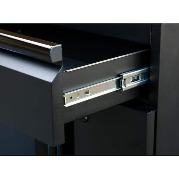 Husky - 3-Piece Regular Duty Welded Steel Garage Storage System in Black