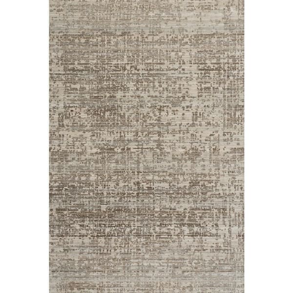Fenora Modern Woven Abstract Washable Grey 7 ft. x 10 ft. Outdoor Area Rug