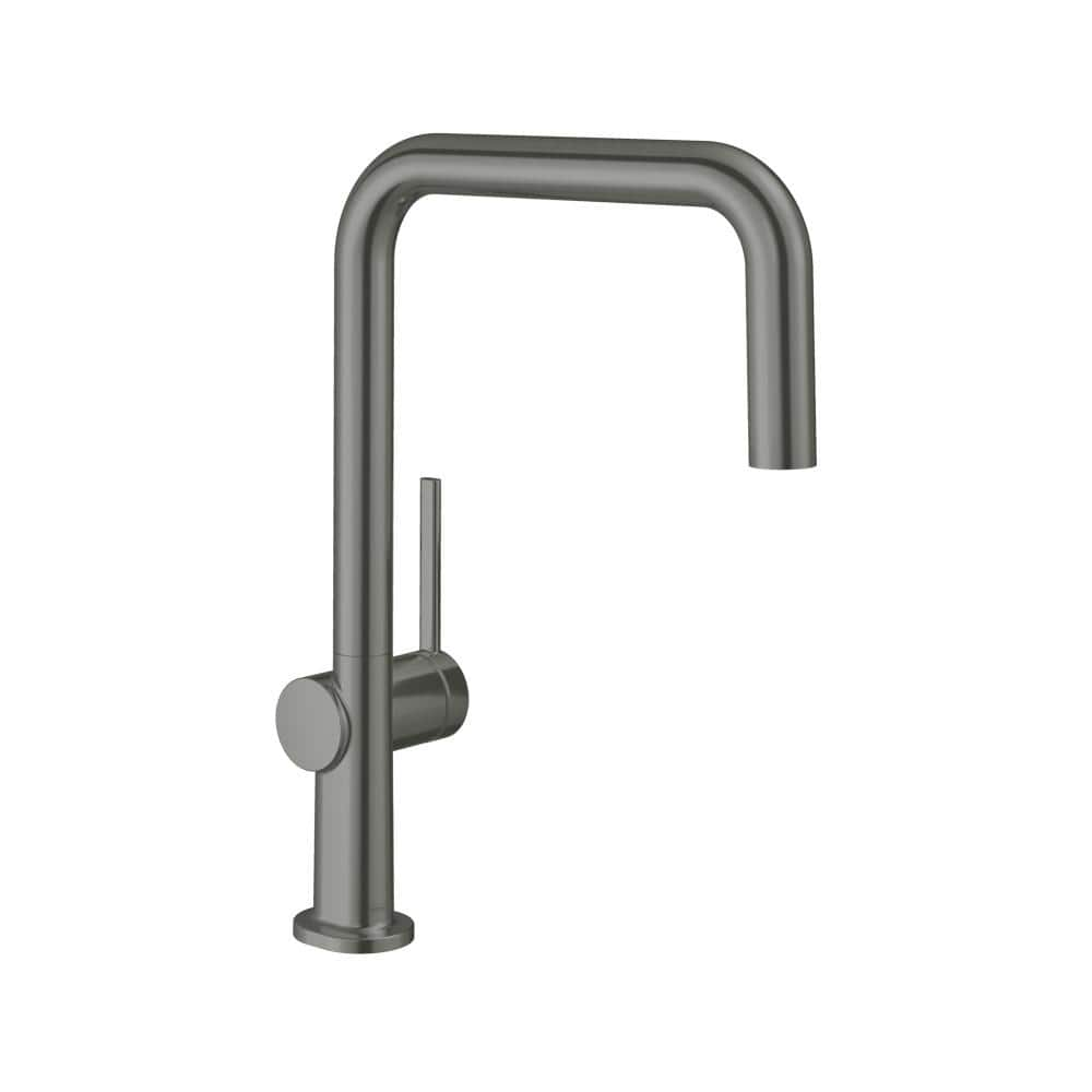 Hansgrohe Talis N Single-Handle Kitchen Faucet with QuickClean in Brushed Black Chrome