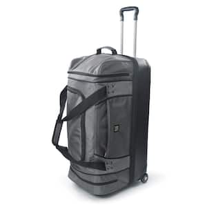 Workhorse 30 in. Black Rolling Duffel Bag with Retractable Pull Handle and Split Level Storage