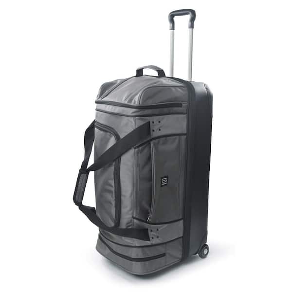 Ful Workhorse 30 in. Black Rolling Duffel Bag with Retractable Pull Handle and Split Level Storage