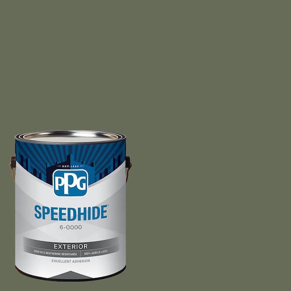 SPEEDHIDE 1 gal. PPG1126-7 All About Olive Satin Exterior Paint