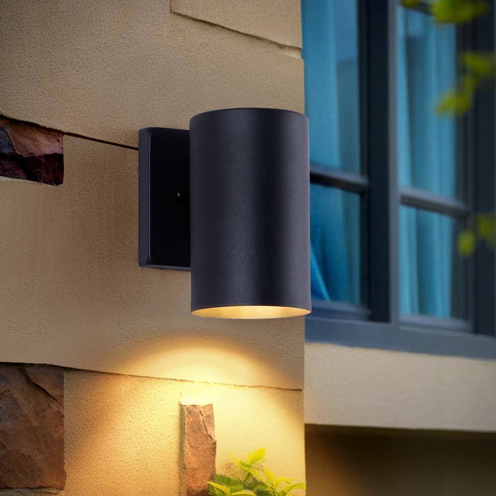 2-Pack Modern Outdoor Wall Sconce, Matte Black Cylinder Downlight, Anti-Rust Aluminum Porch Fixture, Waterproof price history on PriceWatchPro