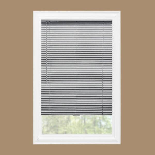 Hampton Bay-White Cordless Room 1 in Vinyl Mini Blind Window Door 29 W x 72 H 