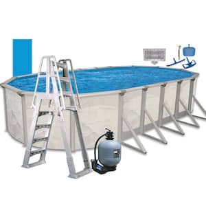 Independence 12 ft. x 24 ft. Oval 52 in. D Above Ground Hard Sided Pool Package