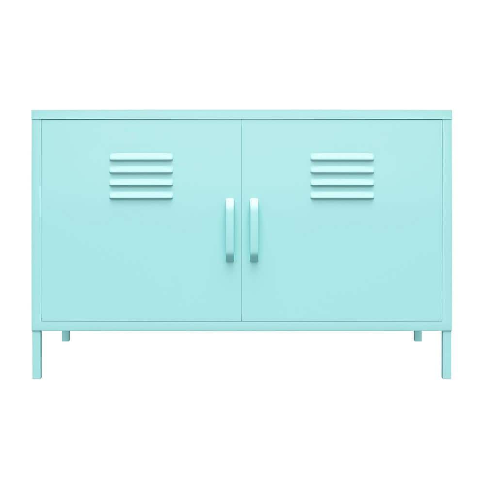 Spearmint 44'' Metal Locker Accent Cabinet with Adjustable Shelving