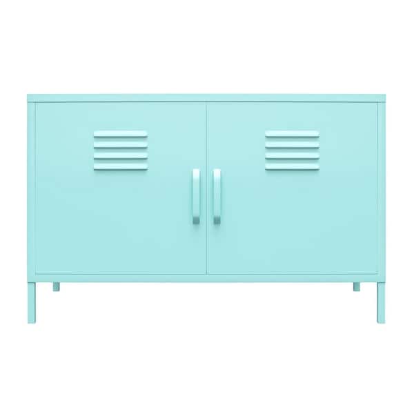 Novogratz Cache Mint 2-Door Metal Locker Accent Cabinet
